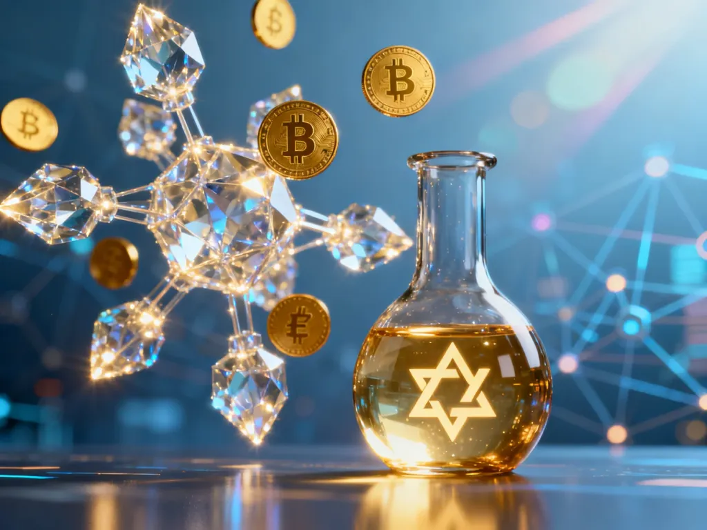 Abstrakcyjna wizualizacja puli płynności z cyfrowymi tokenami i strukturami, symbolizująca mechanizmy zdecentralizowanych finansów.